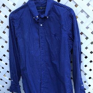 Men’s Medium Blue Ralph Lauren button down long sleeve shirt